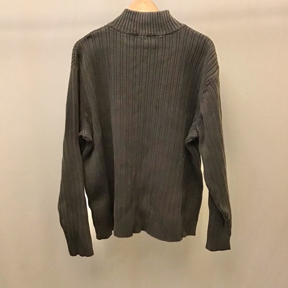 Wilke-Rodriguez XXL 100% Cotton Sweater Olive Army Green Color Pullover Zip - Picture 6 of 9